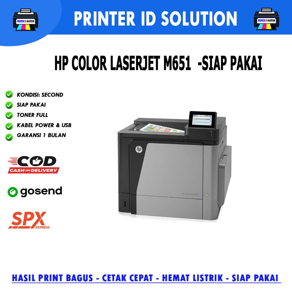 PRINTER HP COLOR  LASERJET ENTERPRISE MFP M651 A4 F4 WARNA