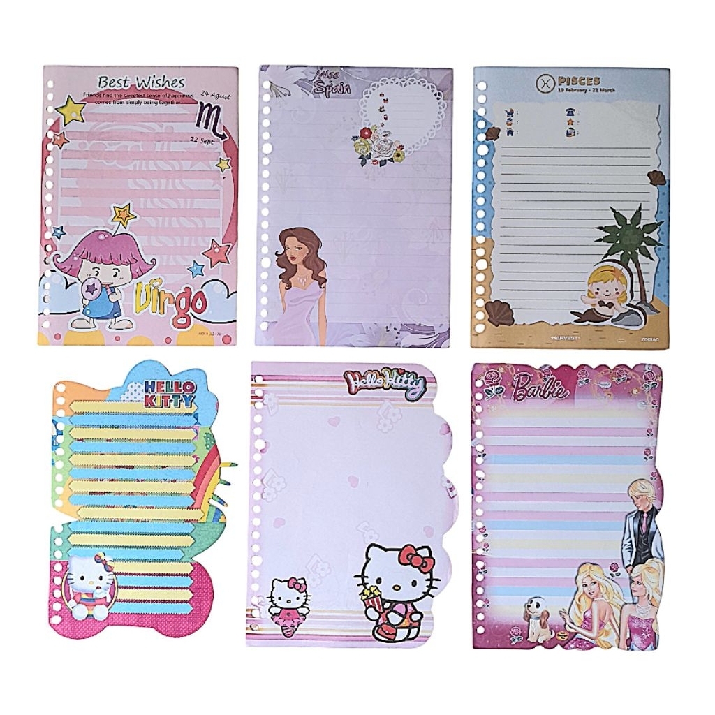 ( 1 LEMBAR ) Isi binder koleksi kertas binder Biasa Harvest Glossy loose leaf preloved isi buku diar