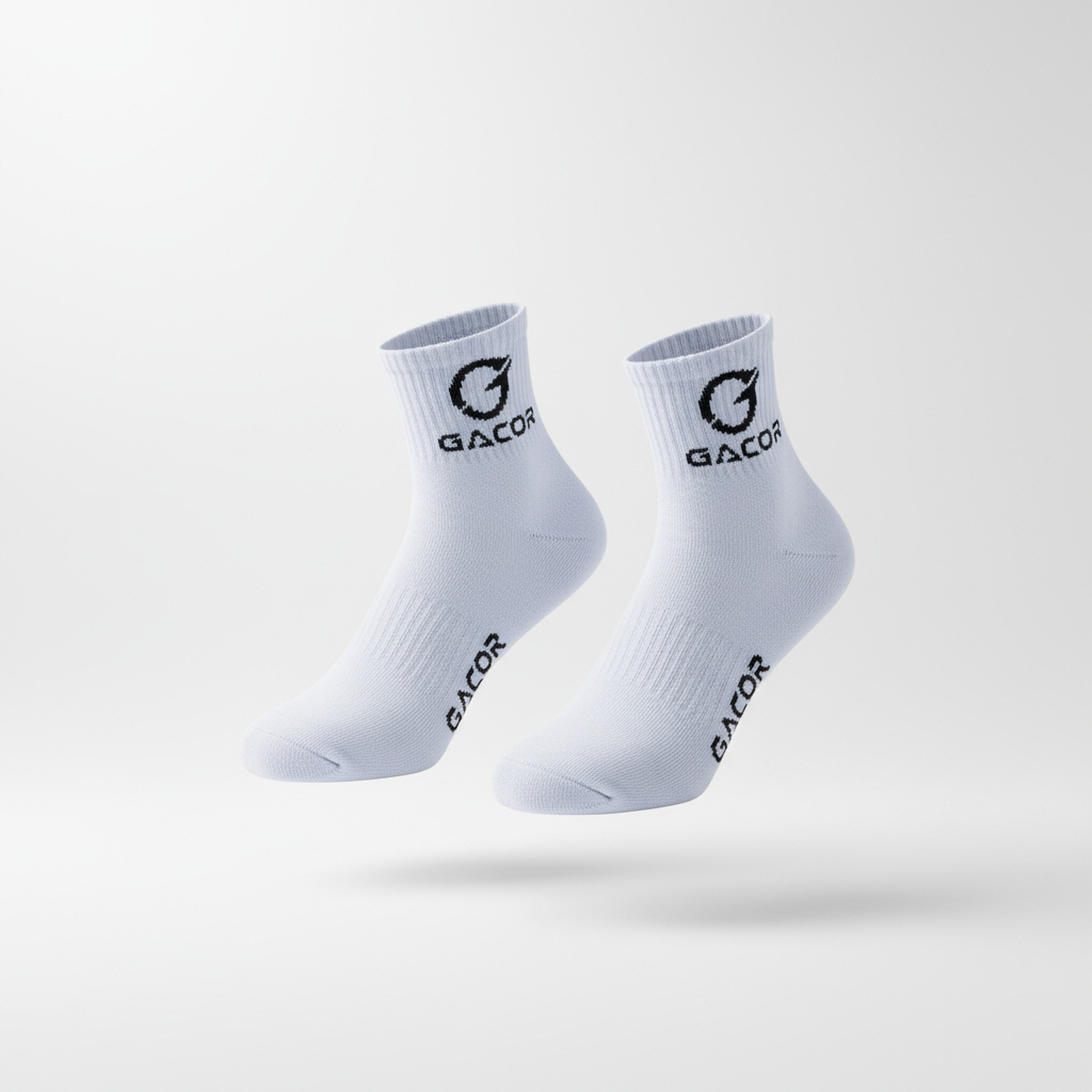 Kaos Kaki Olahraga Gacor Original Putih Pendek / Kaos Kaki Futsal dan Bola / Kaos Kaki Putih