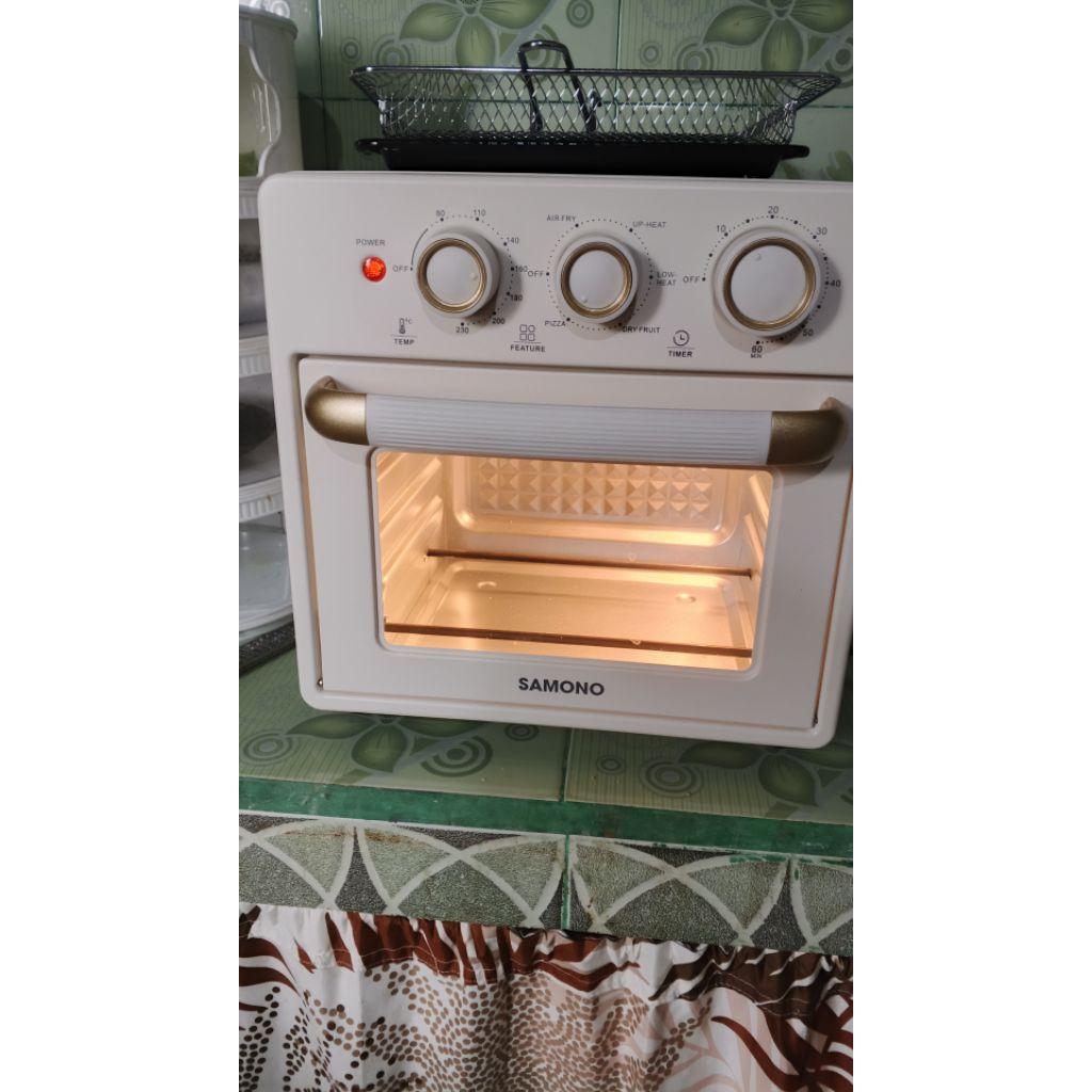 Samono Oven & Air Fryer SW-AFV18 Multifungsi 7 in 1 Oven Toaster 18L Low Watt 350W SWAFV18