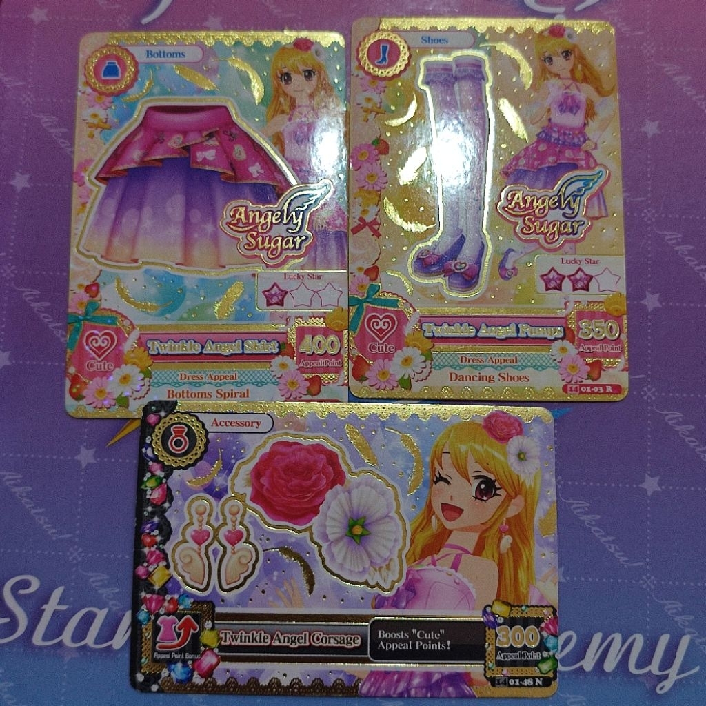 kartu aikatsu angely sugar twinkle angel set minus top