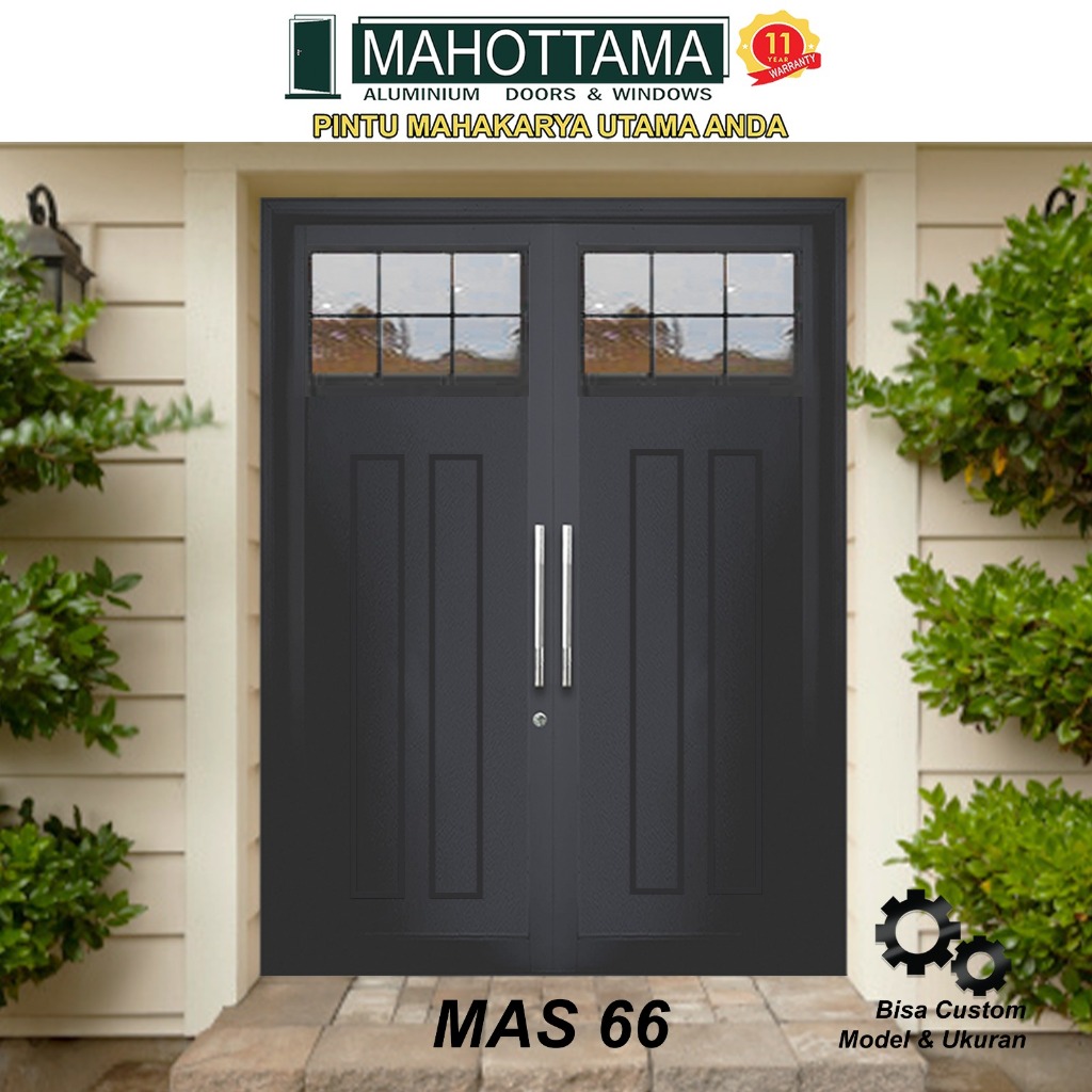 MAHOTTAMA MAS66 - Pintu Aluminium Rumah Utama Minimalis 174 x 215