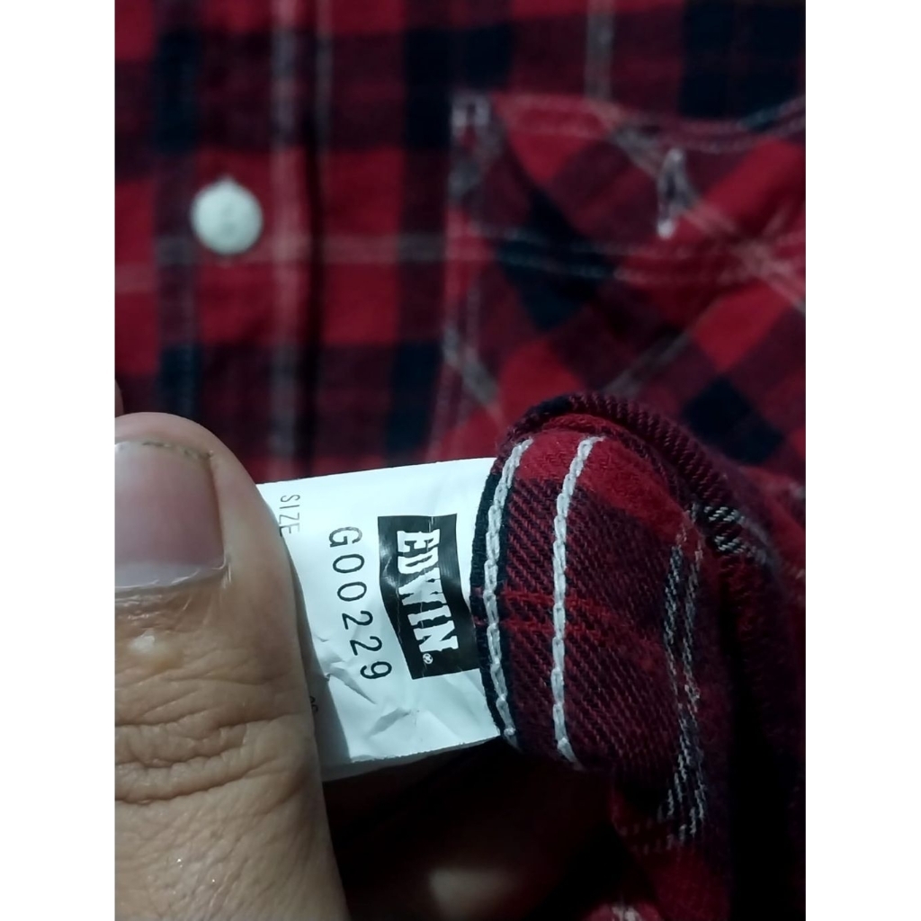 kemeja flanel edwin bekas second preloved