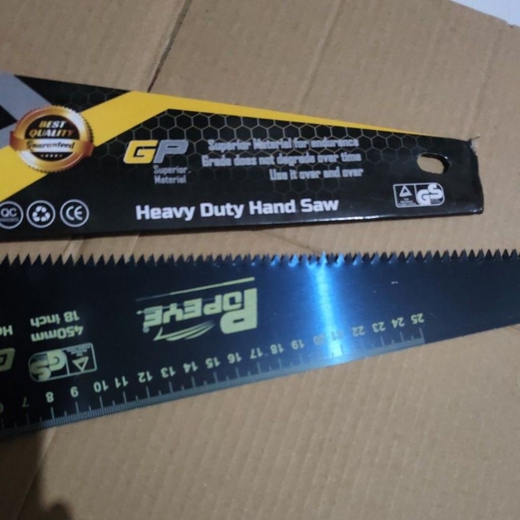 Gergaji Kayu LAFUMA 18 Inch - Gagang Karet Anti Slip, Presisi Potong, Nyaman Digunakan