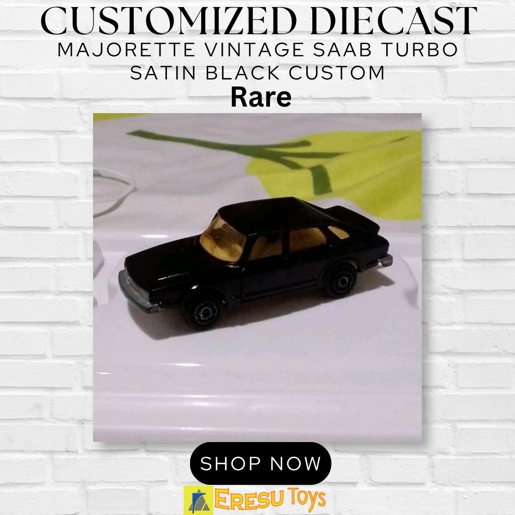 Majorette Vintage Saab Turbo Satin Black Custom