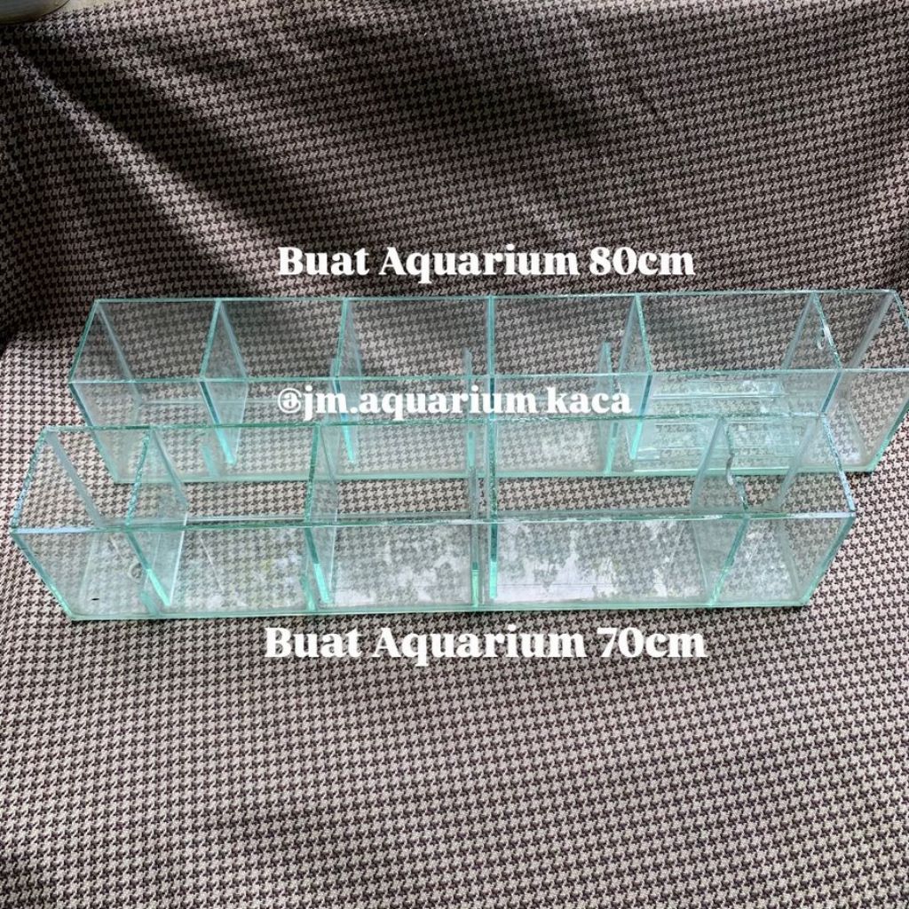 FREE PACKING KAYU Top Filter model flat filter talang kaca aquarium kaca full 5mm ukuran 50cm, 60cm,