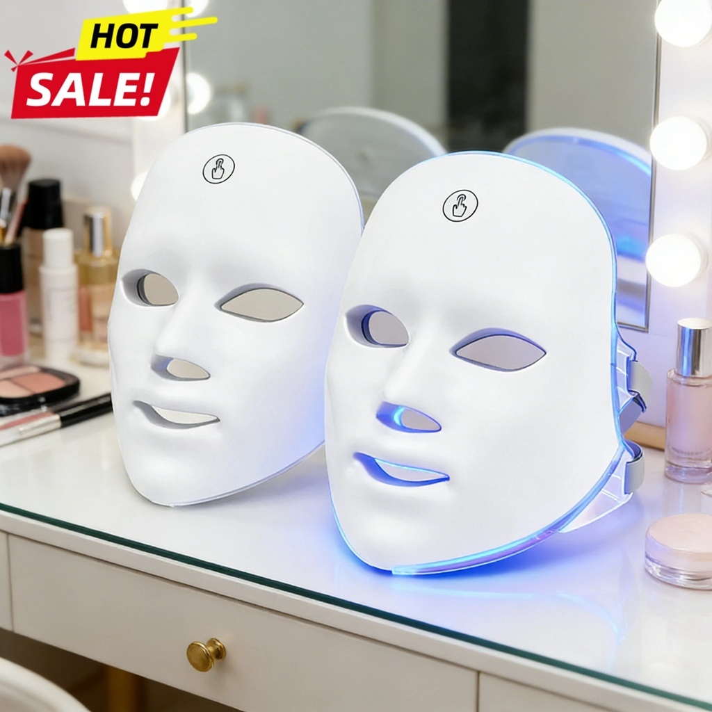 Facial Mask LED Photon PDT Masker Wajah Masker LED Perawatan Kulit