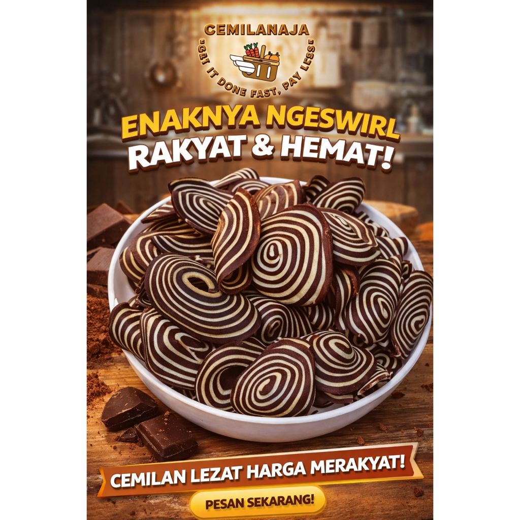 CEMILAN JADUL KUE KUPING GAJAH COKLAT 250 GR