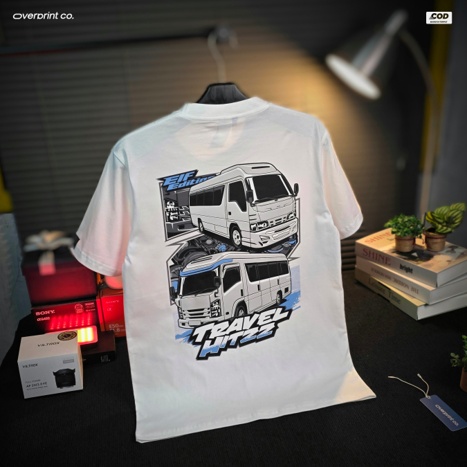 KAOS TRAVEL HITZZ ELF | KAOS ELF TRAVEL | BAHAN 100% KATUN COMBED