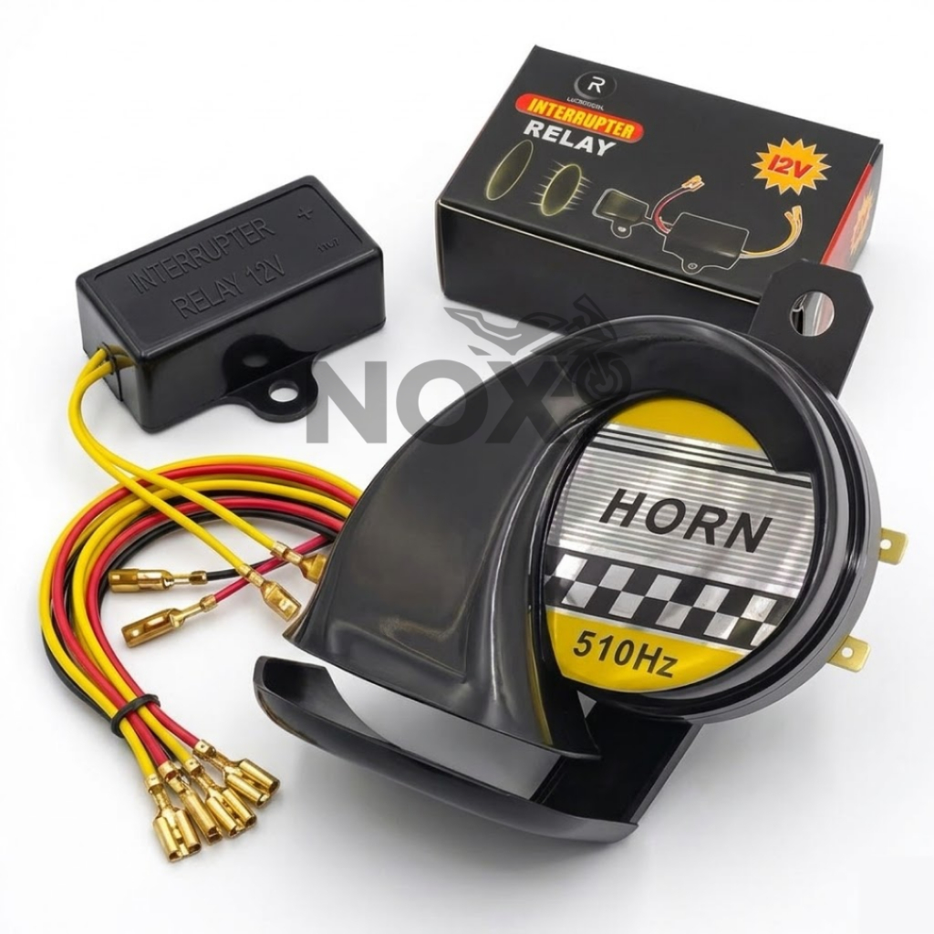 COD Paket Klakson Keong + Relay Putus Putus Set Lengkap Klakson Motor Variasi Tit Tit Universal 12V 