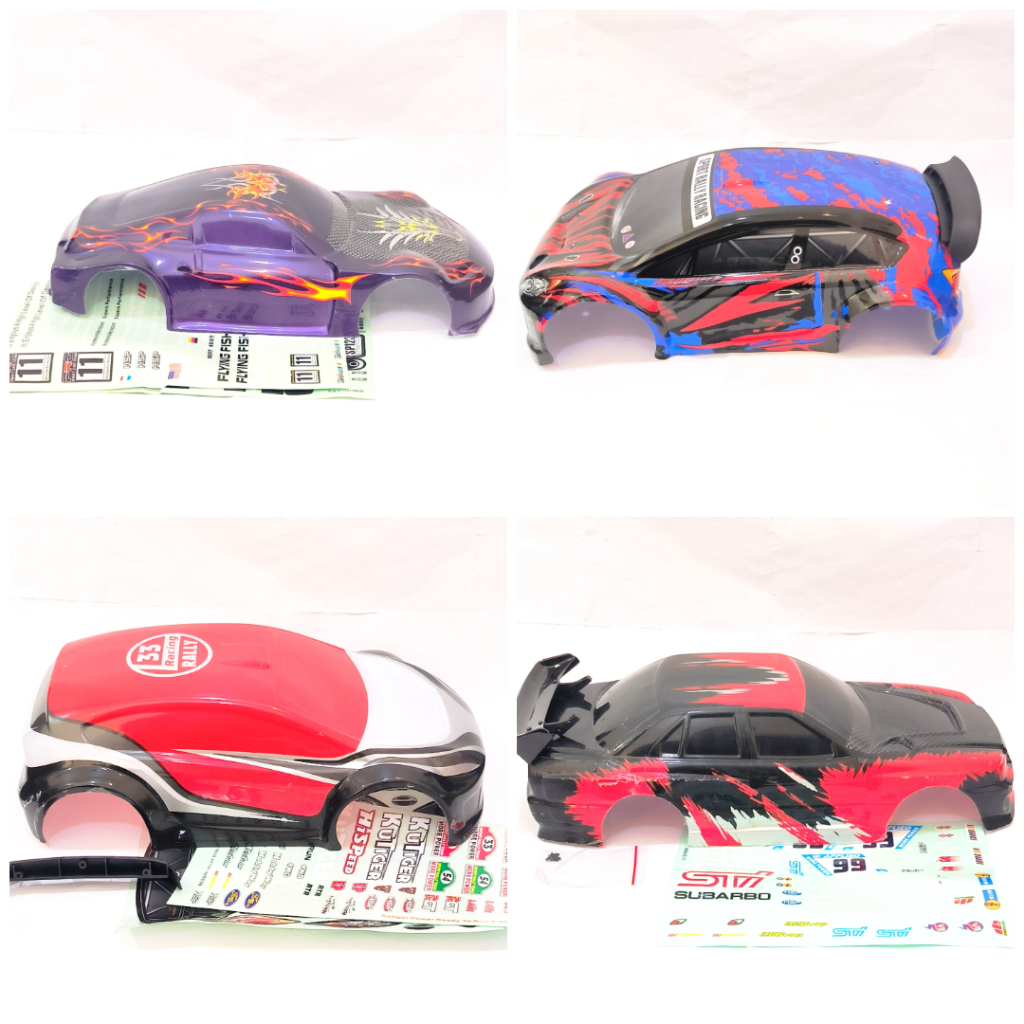 HSP suku cadang cangkang bodi 94123 mobil drift flying fish skala 1/10 - 94118 mobil rally WB 275mm 