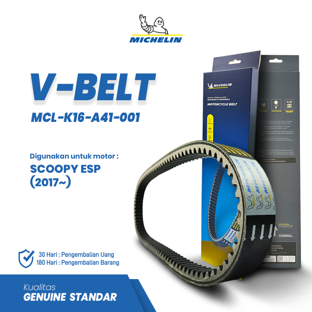 VANBELT MICHELIN SCOOPY K16 2017-2019 ORIGINAL GARANSI 6 BULAN