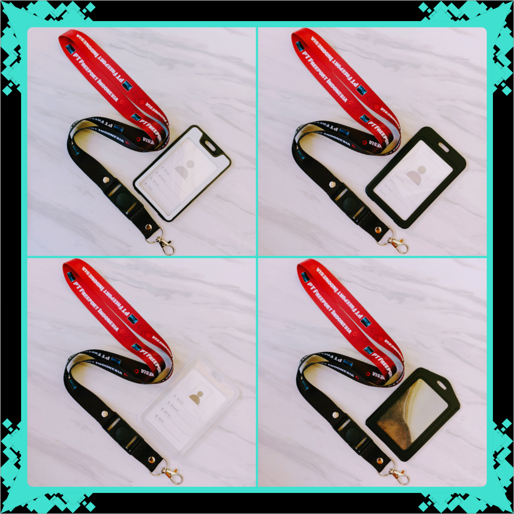 Lanyard Gantungan Tali Id Card PT Freeport Indonesia (PTFI) & Frame, Holder, Tempat Id Card