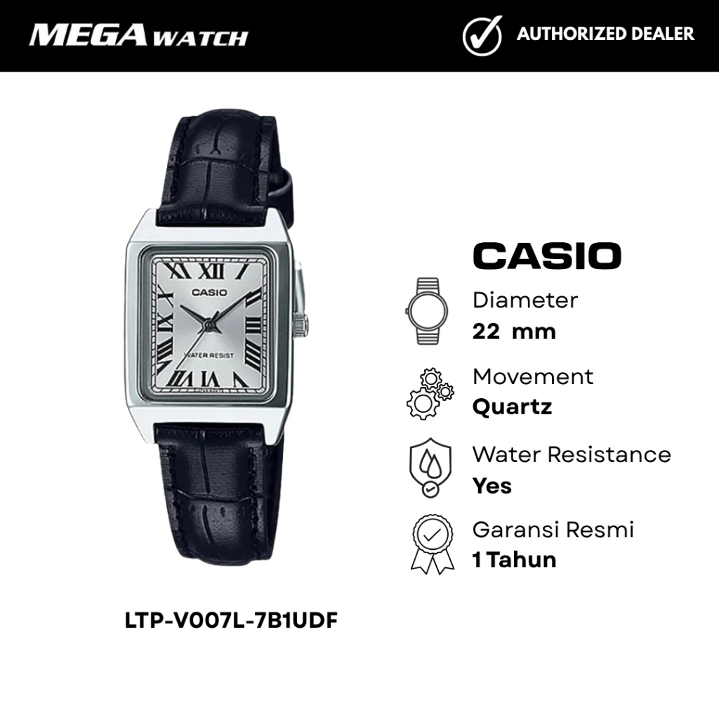 Jam Tangan CASIO Wanita Original CS LTP-V007L-7B1UDF