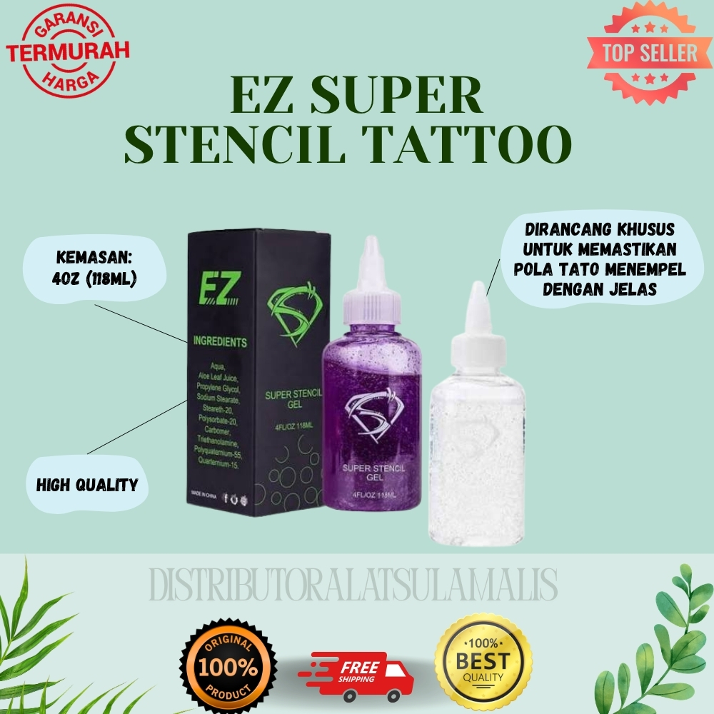 EZ SUPER STENCIL TATTOO MESIN /STENCIL PURPLE / CLEAR / STENCIL TATTOO EZ SUPER STENCIL ALAT TATTOO 