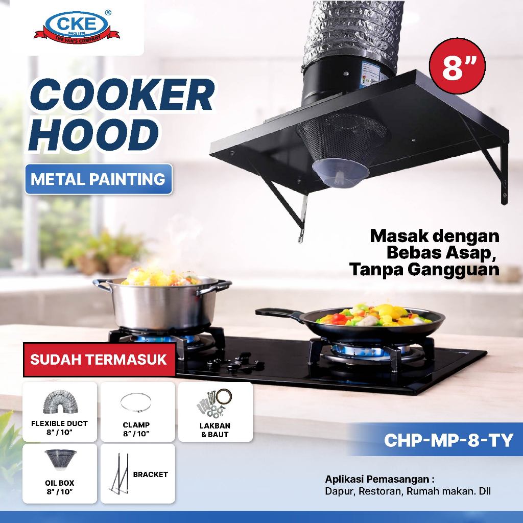 Kitchen Exhaust Fan Cooker Hood Dapur Tudung Kompor Penyedot Asap 8 10 Inch Kipas Sedot Hisap Asap K