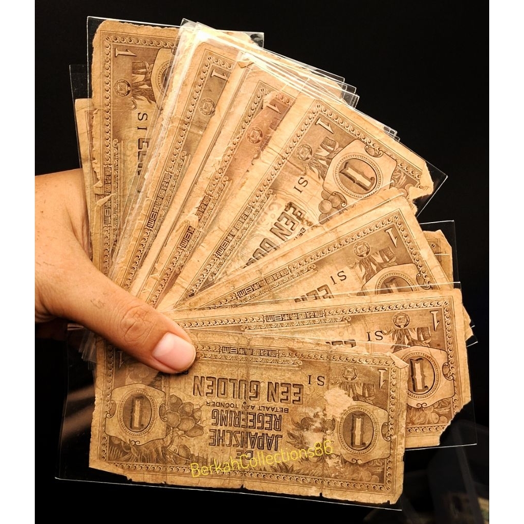 koleksi 1 gulden Djr penjajahan jepang asli