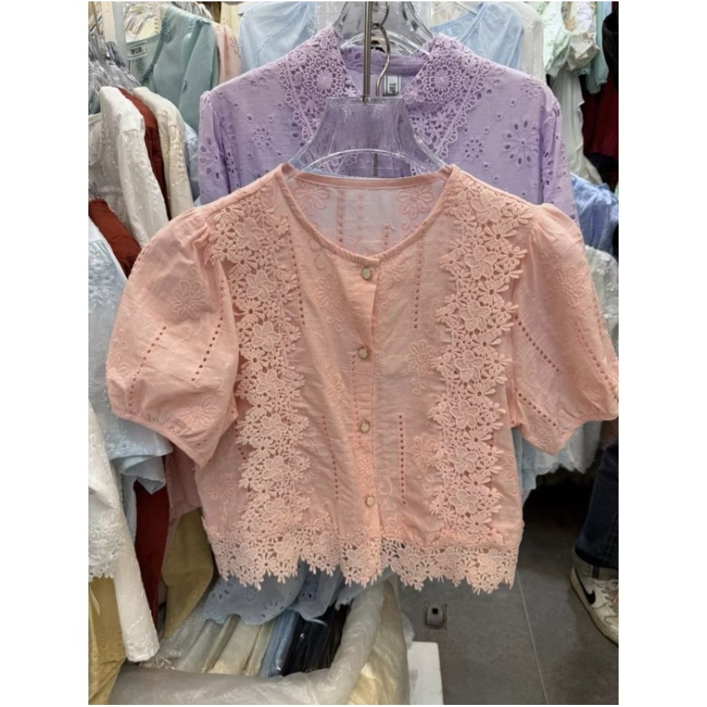 TOP CLUB ATASAN KATBOL RENDA BLOUSE WANITA NEW ARRIVAL READY STOCK BKK
