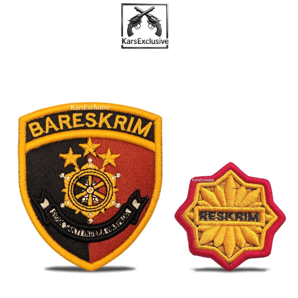 KARS_EXCLUSIVE - BET BORDIR BARESKRIM POLRI - LOGO RESKRIM POLRI -ATRIBUT SERAGAM POLISI BORDIR TIMB
