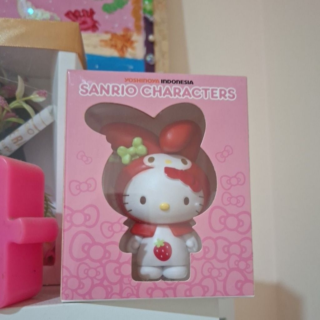 BARU Melody Figure Yoshinoya Sanrio Character Pink Pajangan