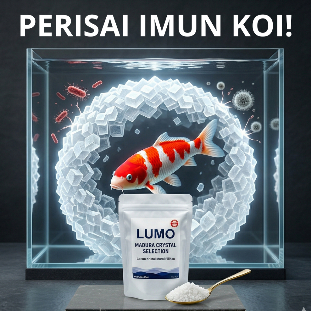 LUMO Garam Ikan Kristal Madura Obat Jamur Ikan Koi Aquarium Anti Stres Karantina Ikan Baru - 100g