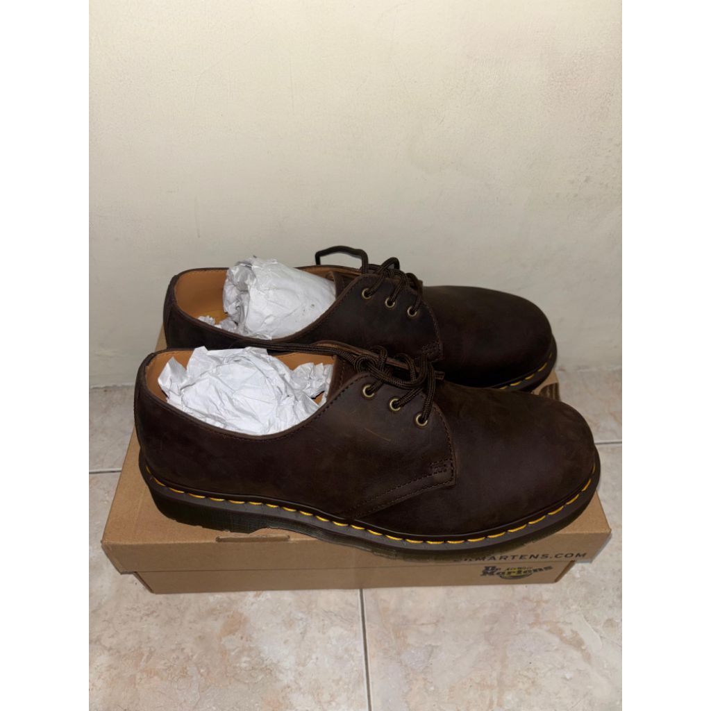 Preloved Dr. Martens (Docmart) Core 1461 Dark Brown Size 45