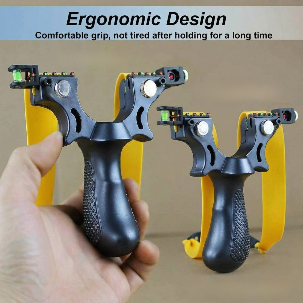 Dua Ketapel Tactical Slingshot dengan Laser untuk Berburu Presisi Dengan Dengan Ratusan Peluruh