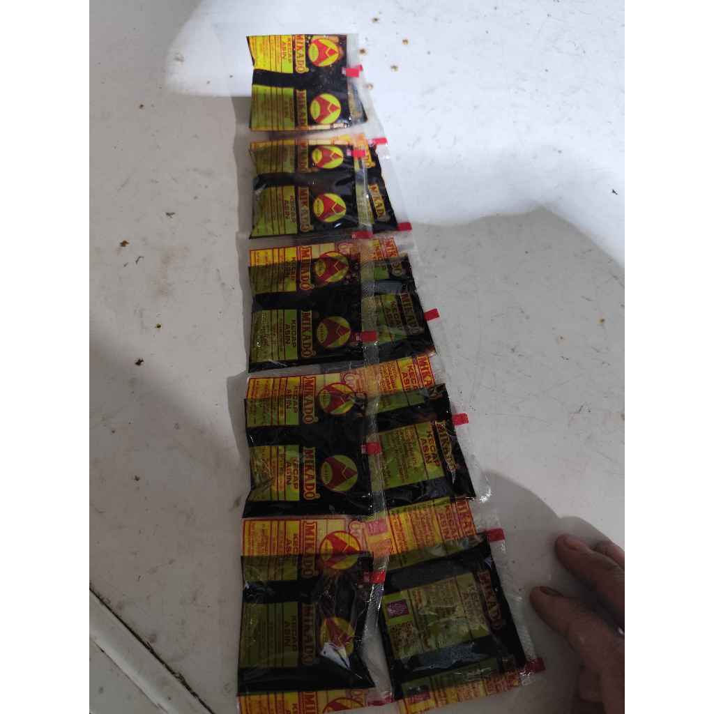 Kecap Asin Mikado Sachet - 20 Sachet, Rasa Asin Khas Palembang, Praktis untuk Masakan