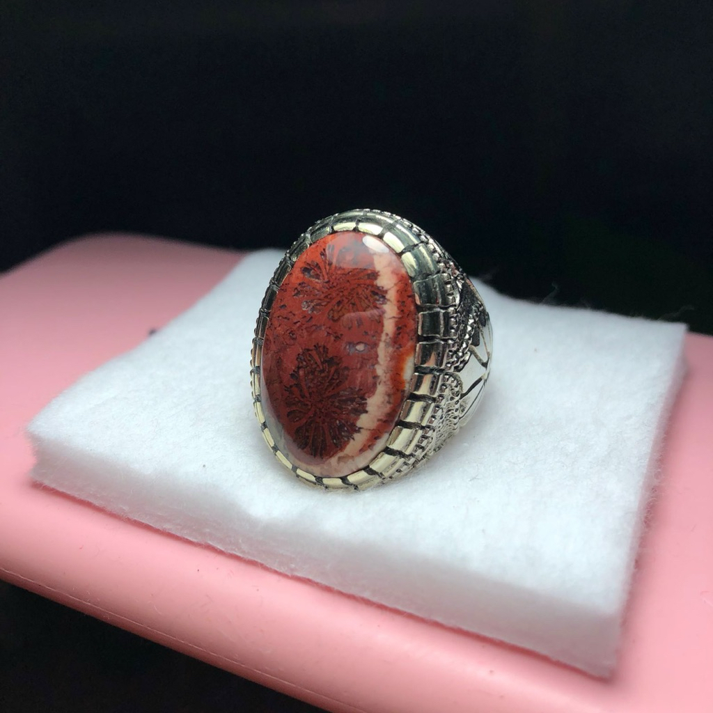 Cincin Batu Teratai Delima Asli Kalimantan