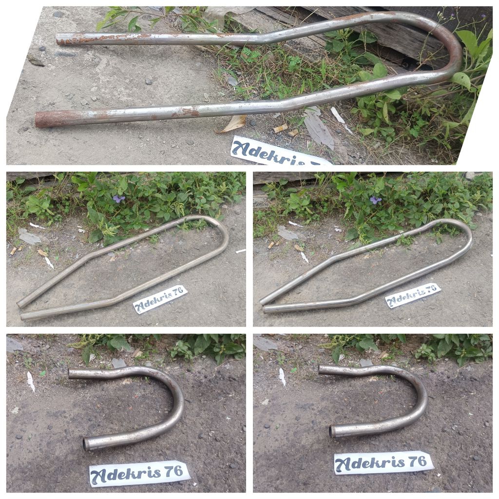 Behel U Besi U Panjang Lurus dan Tekuk Jok Motor Custom