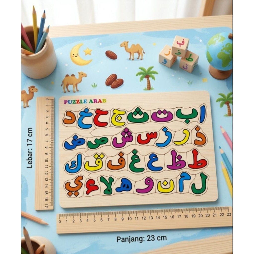 Puzzle Kayu Hijaiyah