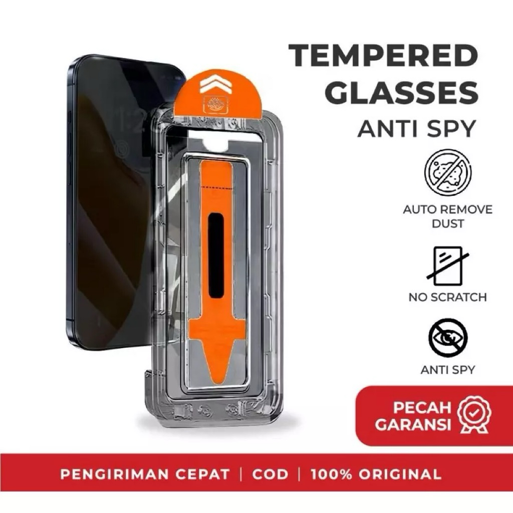 EASYFIT Diinami Install Tempered Glass Anti Spy Hd Clear Fit For iPhone X-17 Promax