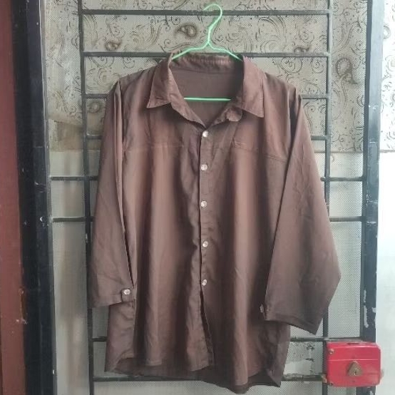 Atasan Wanita Kemeja Tangan Panjang Outer Bunga