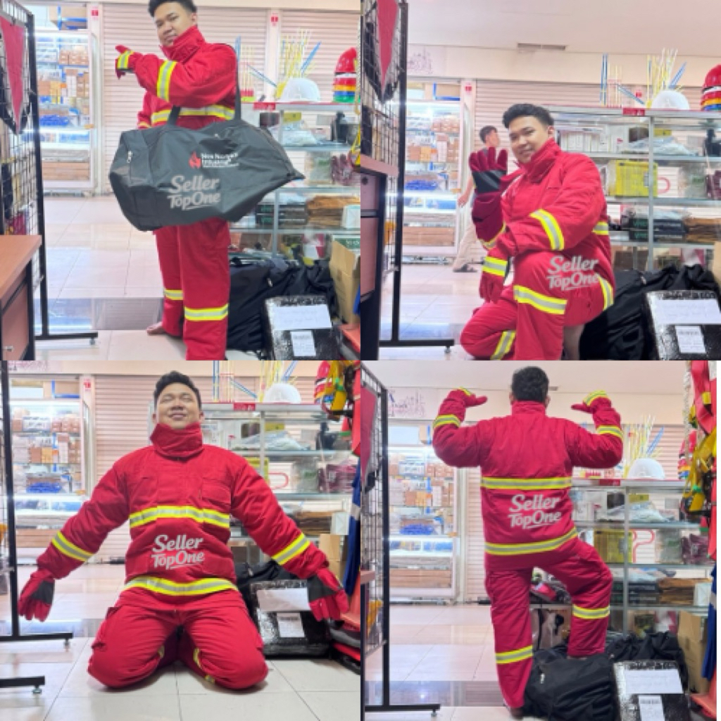 Fireman Suit New Nomex IIIA Premium Merah / Baju Celana Pemadam Nomex Original