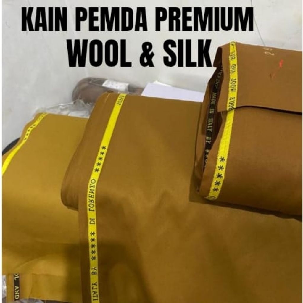 kain pemda khaki bahan seragam guru PNS,PDH ASN, katun semiwool premium lembut adem pria wanita