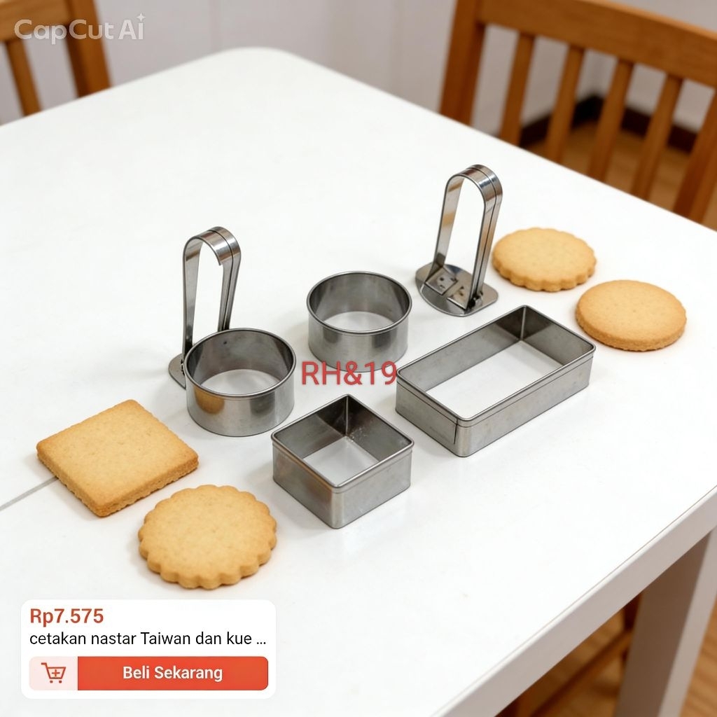cetakan nastar Taiwan dan kue bolu kotak mini round mini stainless 3.5cm