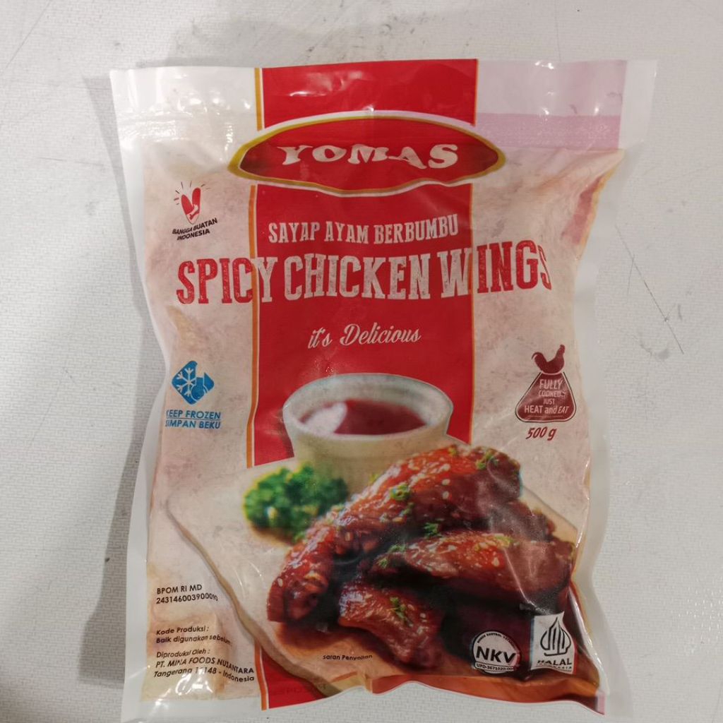 YOMAS SPICY CHICKEN WINGS 500G