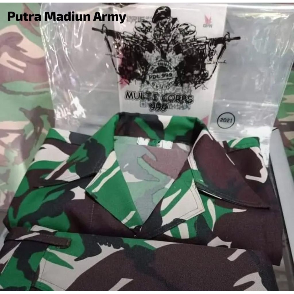 BAJU PDL VELBED 999 MULTI CORPS / BAJU PDL TNI / BAJU TNI GELAP / BAJU PDL MALVINAS
