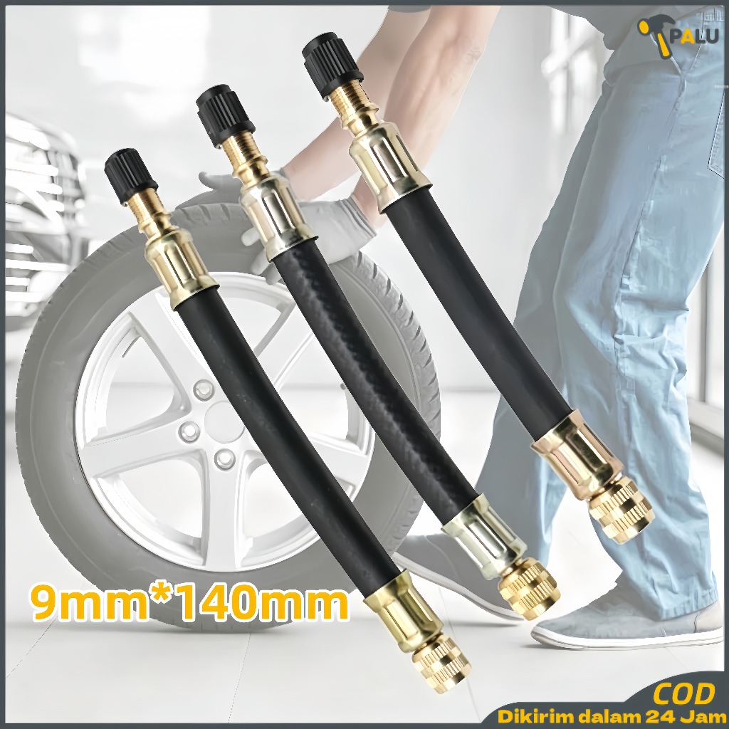 9mm*140mm Selang Sambungan Pompa Ban Mobil Motor Dan Sepeda Listrik Universal