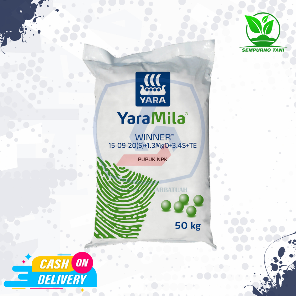 Mutiara YaraMila Winner Pupuk NPK 15-09-20 Ecer Repack 1 Kg