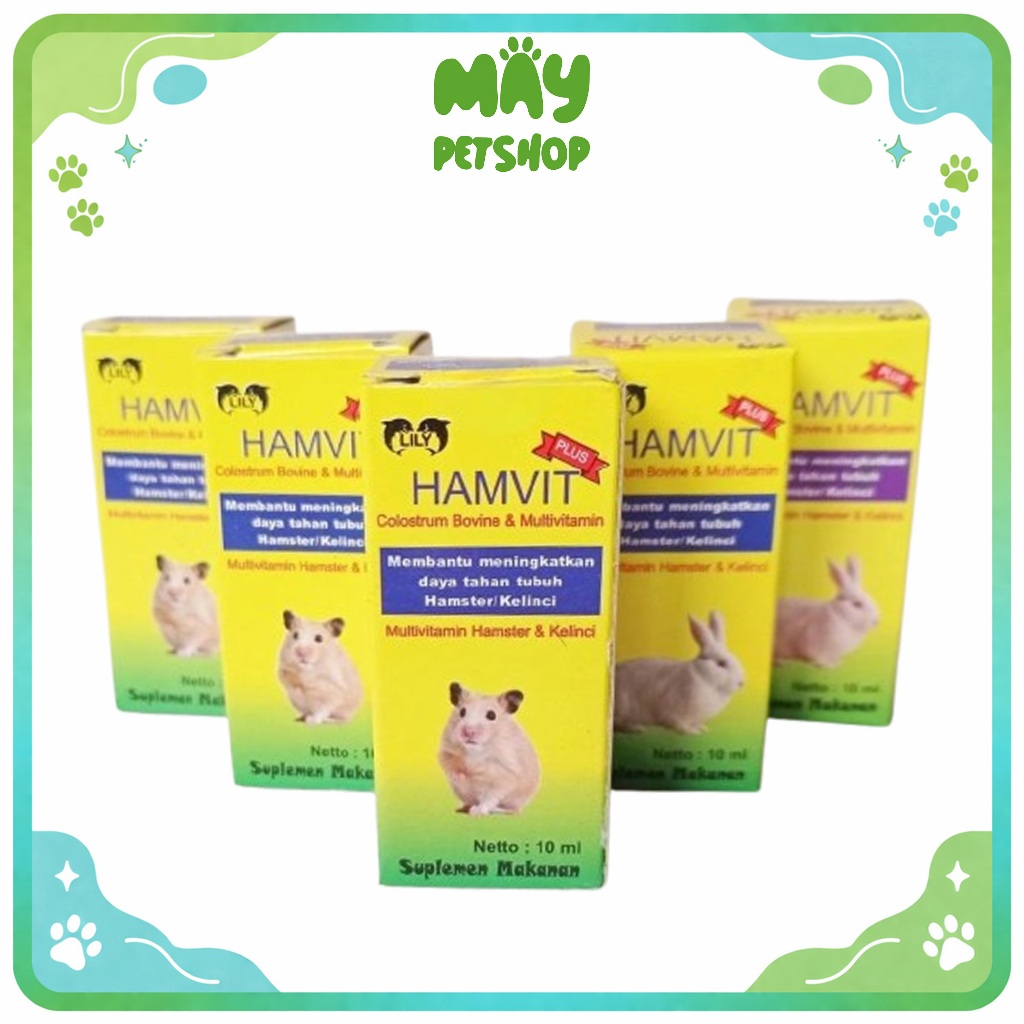 May Pet Shop Hamvit Vitamin Hamster Kelinci Bulu Lebat Mengkilap Dan Nafsu Makan