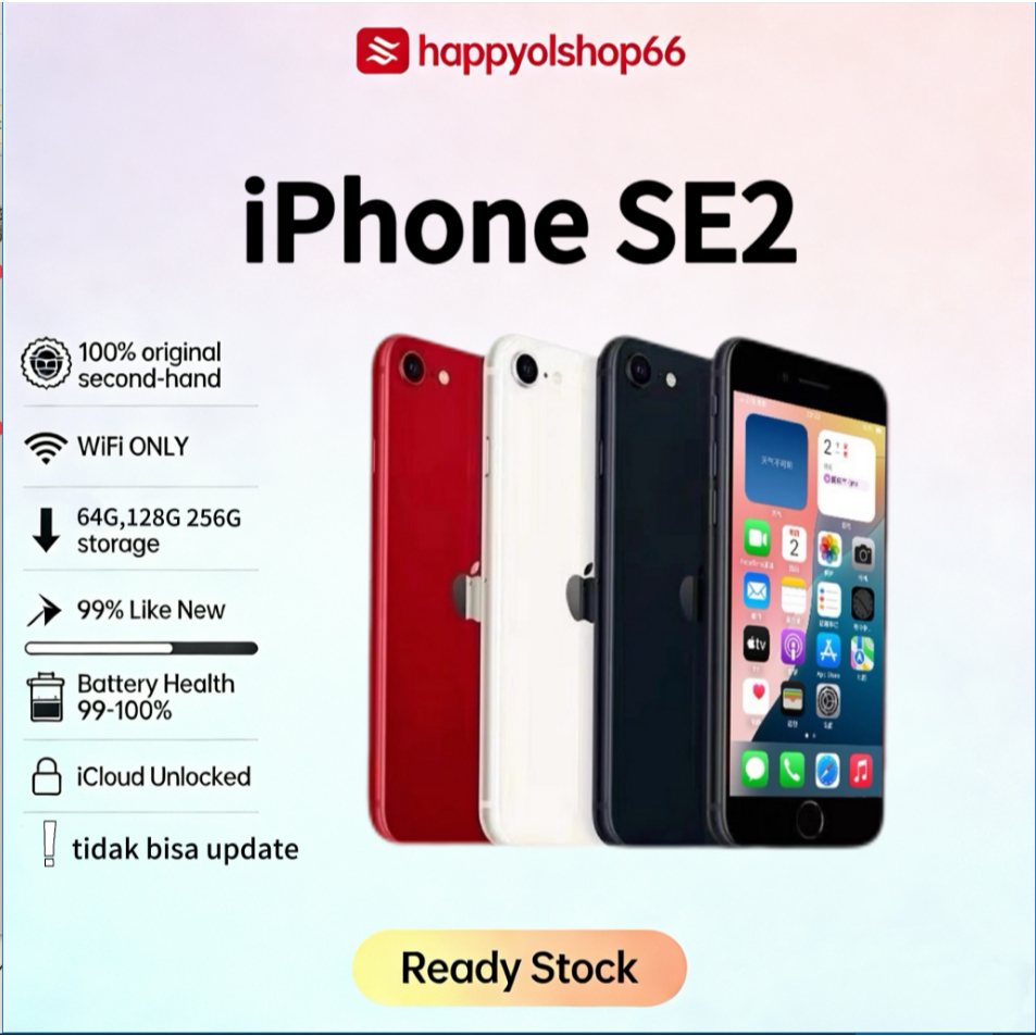 IPhone SE2 WIFI ONLY 64GB 128GB Bekas Second Original Mulus Fullset