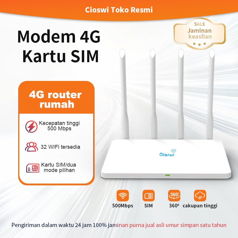 Modem Wireless  penggunaan kartu SIM WiFi 500 Mbps Modem WiFi 4G Kartu SIM 4G