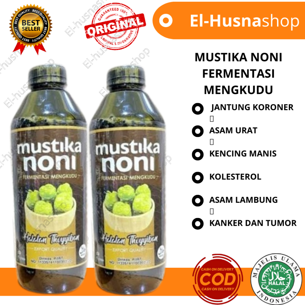 Mustika Noni 1 Liter Fermentasi Mengkudu - Jus Kaya Antioksidan dan Bantu Menjaga Kesehatan