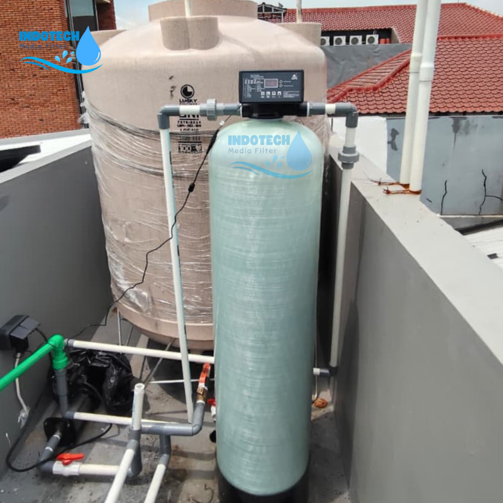 Paket Filter Air Sumur Bor - Filter Air Automatic Backwash-Paket Instalasi Filter Otomatis-FRP 1354
