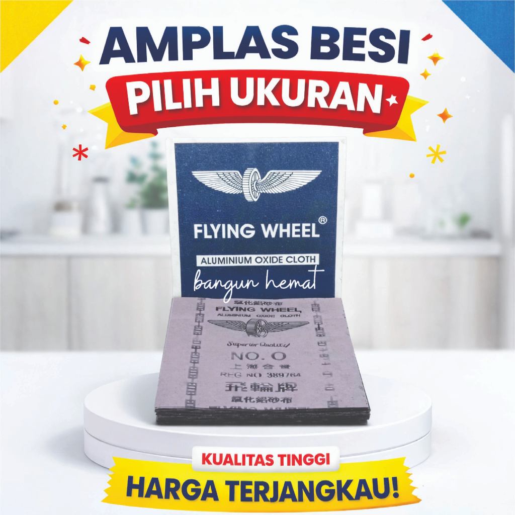 Amplas Lembaran Flying Wheel – Amplas Besi Serbaguna Kain Kertas Gosok Halus Kasar