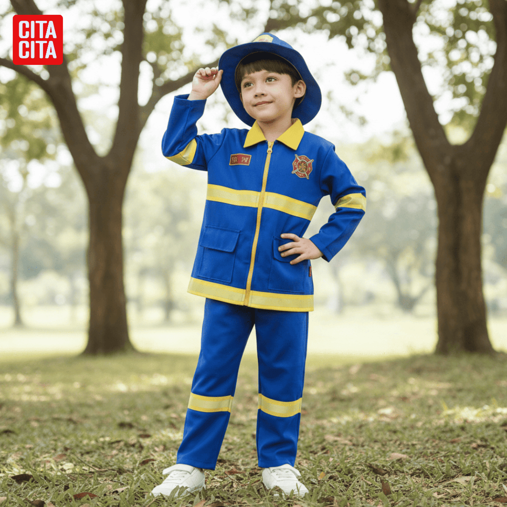 CITA CITA - Baju Profesi Seragam PEMADAM Kebakaran Anak TK PAUD SD