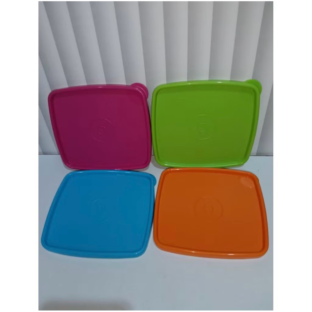 Tupperware seal / tutup small / medium / large square round 1pcs ( 12,8 x 11,5 x 5,5 cm )