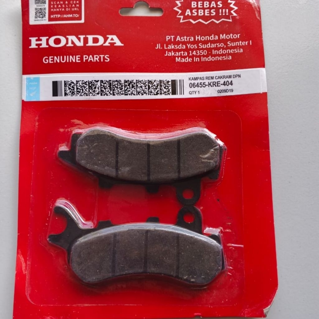 dispet depan motor Honda PCX new / kampas rem depan motor Honda PCX new