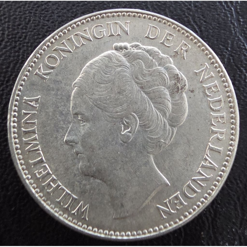 Koin Perak 1 Gulden 1939 Wilhelmina (VF)